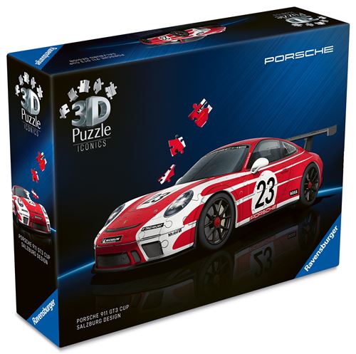 Puzzle 3D 108 Pièces Ravensburger Iconics Porsche 911 Gt3 Cup Salzburg
