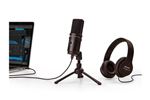 Pack Zoom ZUM-2PMP Microphone USB pour Podcast et streaming + Casque + Trépied + câble Noir