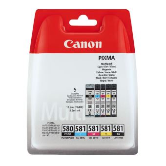 Lot De 5 Cartouches D'encre Compatibles Canon PGI-5BK Et CLI-8 - Pour Imprimante PIXMA MP830
