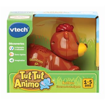 Lot De 8 Voitures Tut Tut Bolides – Animaux : Mouton, Tigre, Ourson, éléphant, Koala