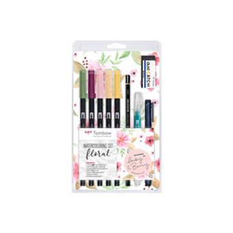 Kit pour aquarelle Tombow France & Benelux Floral 6 pièces