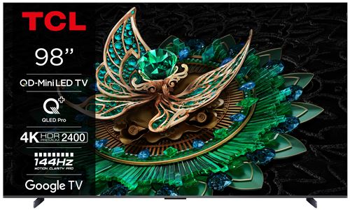 TV Qd-Miniled Tcl 98Mqled85 248 Cm 4K UHD 2024 Aluminium Brossé