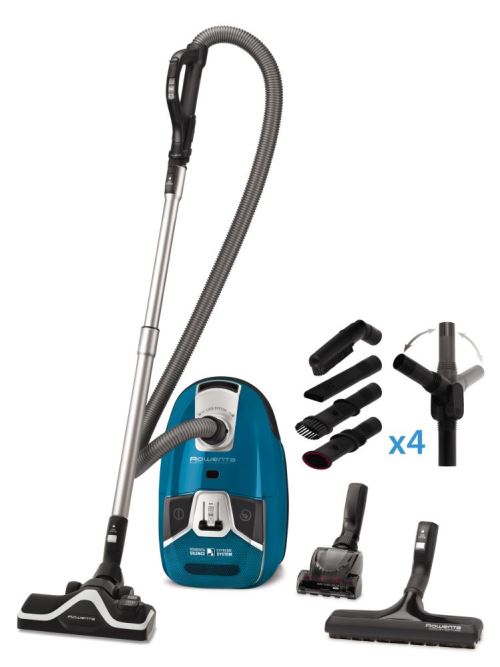 Aspirateur avec sac Rowenta Silence Force Compact RO6381EA 550 W Bleu et Noir