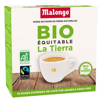 Dosettes Malongo La Tierra Bio 16 pièces