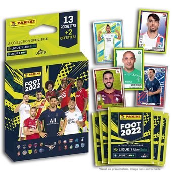 Jeu de cartes Panini Foot Ligue 1 2022 Blister de 15 pochettes
