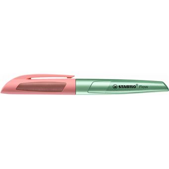 Stylo plume Stabilo Flow cosmetic Rose et Vert