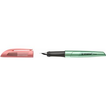 Stylo plume Stabilo Flow cosmetic Rose et Vert