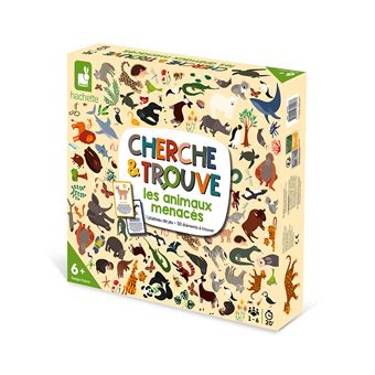 Jeu de société Janod Cherche et trouve les animaux menacés