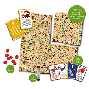 Jeu de société Janod Cherche et trouve les animaux menacés