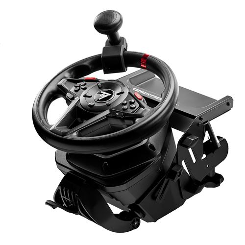 Pack Volant gaming Thrustmaster SimTask T128 Noir pour PS5 PS4 et PC + Palettes de vitesse + Pédalier