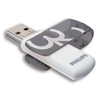 Pack de 2 clés USB 2.0 Philips Vivid 32 Go Gris et Blanc