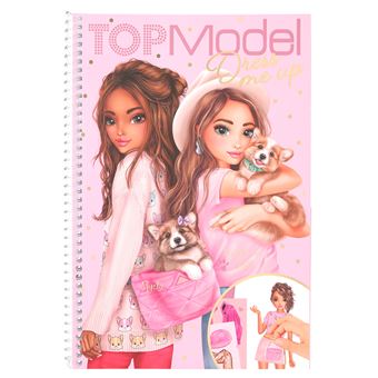 Dessin et coloriage enfant Top Model Carnet Stickers Dress Corgi