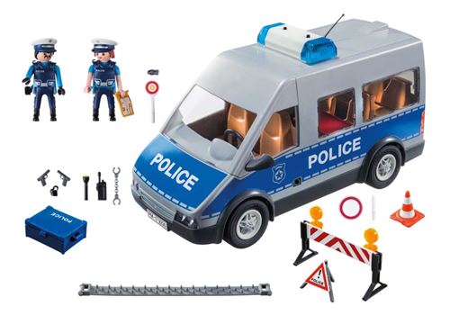 Playmobil City Action 9236 Fourgon de policiers avec matériel de barrage -  Playmobil - Achat & prix
