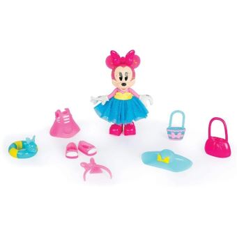 Figurine Minnie Fashionista Flamant rose 15 cm avec 2 tenues complètes et accessoires