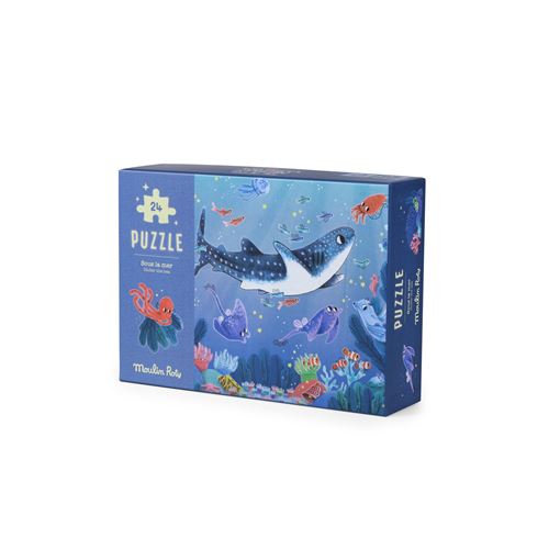 Puzzle phosphorescent Moulin Roty Sous la mer Les aventures de Paulie 24 pièces