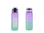 Gourde Itotal Bouteille de motivation Tritan 750 ml Violet et Turquoise