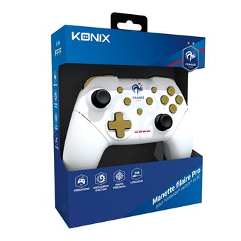 Manette filaire pour Nintendo Switch Konix Edition FFF Blanc