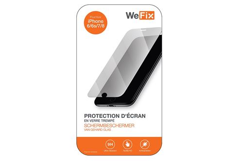 Protection d'écran en verre trempé Wefix pour iPhone 6 Transparent