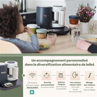 Mixeur cuiseur Béaba® Babycook Smart® 912860 400 W Gris Anthracite