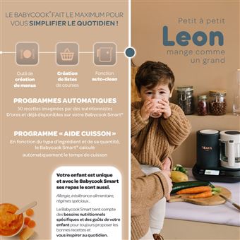 Mixeur cuiseur Béaba® Babycook Smart® 912860 400 W Gris Anthracite