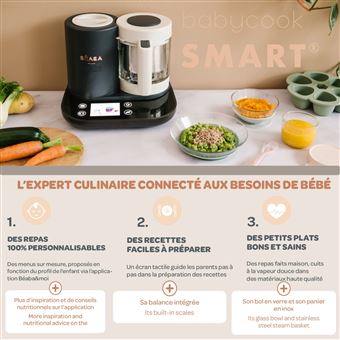 Mixeur cuiseur Béaba® Babycook Smart® 912860 400 W Gris Anthracite