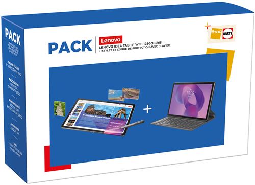Pack Lenovo Idea Tab 11'' Wifi + Coque de protection avec clavier + stylet - vue 2