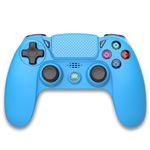 Manette Sans Fil Flashy Blue pour PS4 Avec Prise Jack pour casque et boutons lumineux