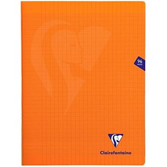Cahier de 96 pages séyès Clairefontaine Mimesys 17 x 22 cm Orange