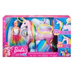 Playset Poupée Barbie Dreamtopia et Licorne Rose Lumières Magiques