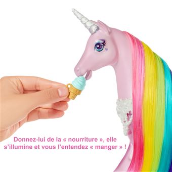 Playset Poupée Barbie Dreamtopia et Licorne Rose Lumières Magiques