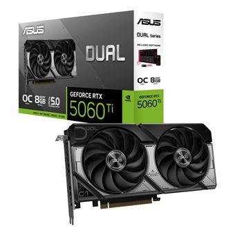 Carte graphique ASUS DUAL Nvidia GeForce RTX 5060 Ti 8G OC - 1