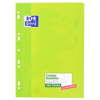 Etui de copies doubles A4 Oxford 200 pages Petits Carreaux 5mm - 1