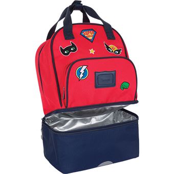 Sac à dos scolaire Tann's Tristan Rouge et Bleu Marine