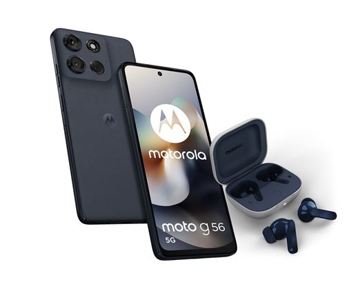 Pack Smartphone Motorola Moto G56 6,72 5G Double SIM 256 Go Noir + Moto Buds