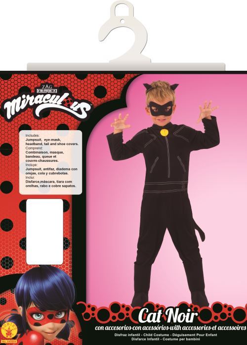 Costume Classique Miraculous Ladybug Chat Noir Taille S Deguisement Enfant Achat Prix Fnac