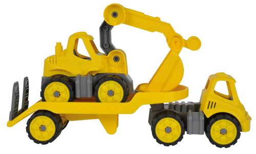 Transporteur BIG Power Worker Mini avec pelleteuse