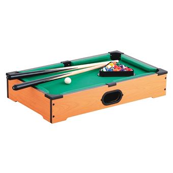 Mini Table De Billard De Table – Jeu Complet Avec 2 Queues, 16 Boules, Triangle & Craie – Idéal Soirée Amis & Famille