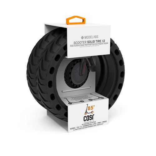 Pack 2 pneus alvéoles Casr 8.5 pour Miscoot Noir