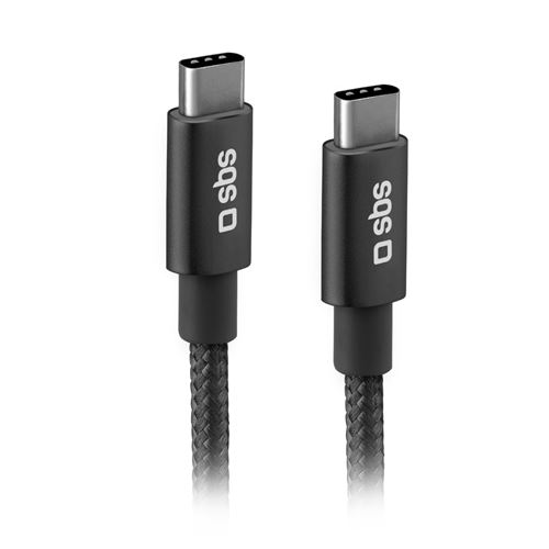 Câble tressé USB C USB C SBS 25 W 1,5 m Gris foncé