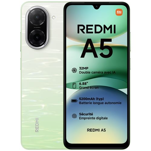Smartphone Xiaomi Redmi A5 6,88" Double nano SIM 128 Go Vert