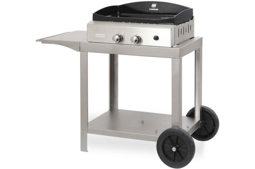 Plancha à gaz Le Marquier Vintage Baia 260 avec chariot PCVB260I 5400 W Inox
