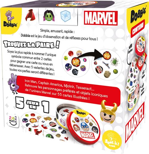 Jeu d'ambiance Asmodee Dobble Marvel Emoji