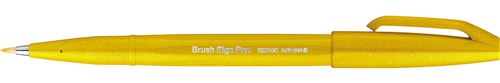 PentelArts Stylo feutre Brush Sign Pen SES 15, jaune - Lot de 7