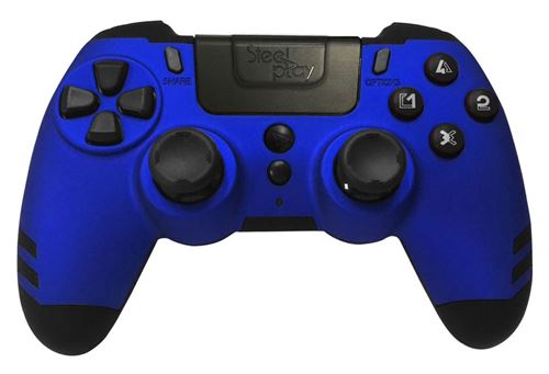 Steelplay - Manette de jeu - sans fil - 2.4 GHz - bleu - pour PC, Sony PlayStation 3, Sony PlayStation 4