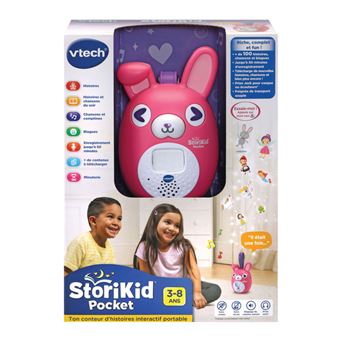 VTech - StoriKid Pocket Gris, Conteur D'Histoires Interactif Nomade