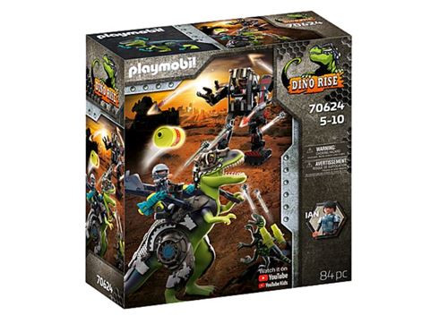 Playmobil 70624 Tyrannosaure et Robot Géant