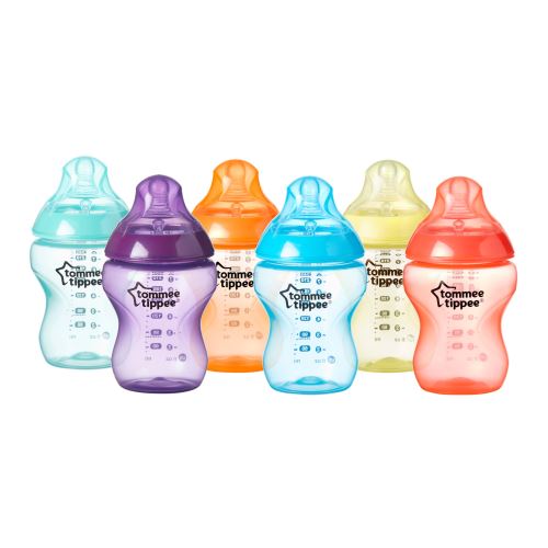 Pack de 6 Biberones Tommee Tippee Closer to Nature 260 ml Fiesta