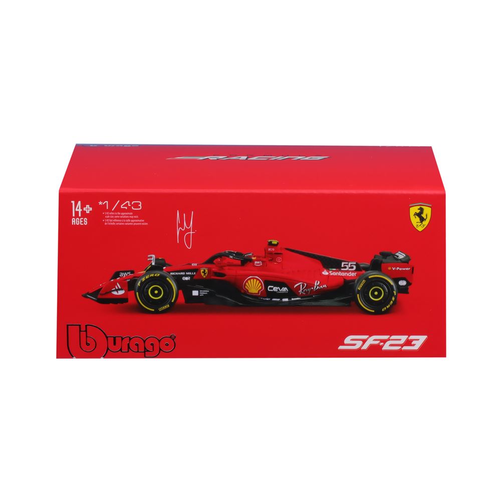 Bburago - 1/43 Ferrari - SF 2023 Formule 1 - avec Casque - #55 Sainz