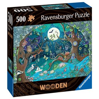 Puzzle en bois 500 pièces Ravensburger Forêt fantastique