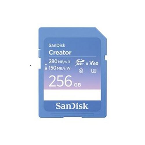 Carte mémoire SD SanDisk Creator 256 Go Bleu